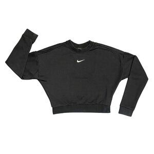 Black NIKE Crop Crewneck with Back Cutout